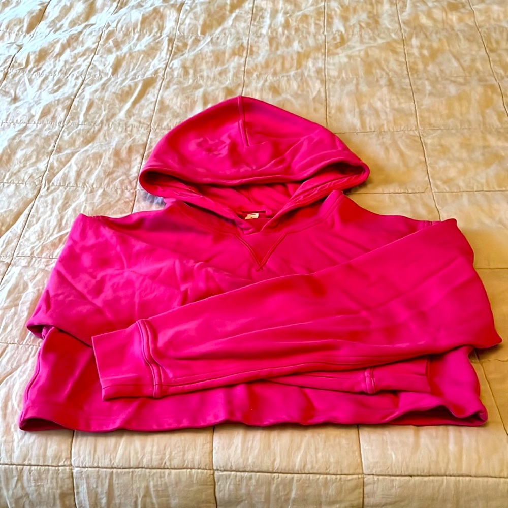 Cropped hoodie bright pink